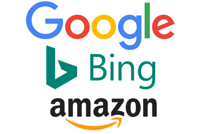 Google, Bing, and Amazon